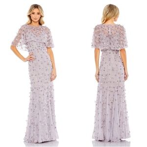 Mac Duggal 93653 Embellished Illusion
Cape Sleeve Trumpet Gown NWT
Vintage Lilac